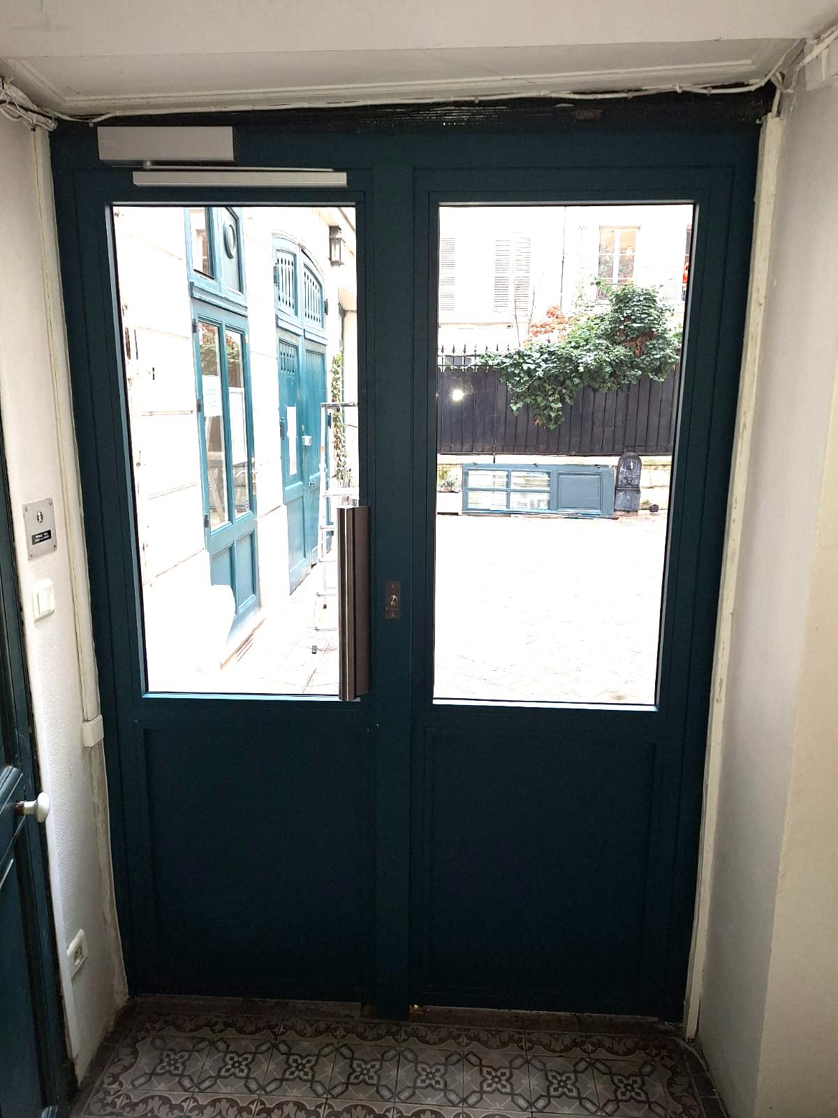 Porte de hall Picard sur mesure à Paris 8 — après